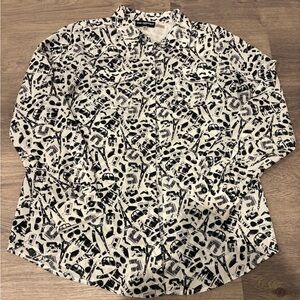 Karl Lagerfeld Monochrome Graphic Shirt